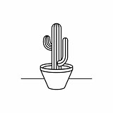 Liner cactus icon