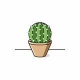 Colored cactus icon