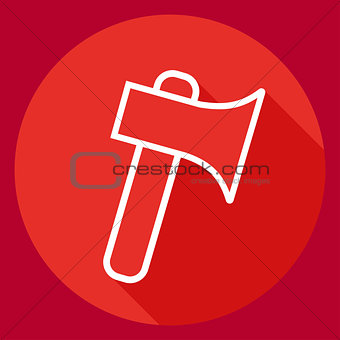 Linear axe icon flat style