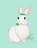 Easter Bunny and Four Leaf Clover