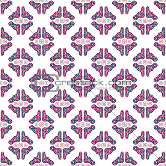 Ornament decorated shapes seamless vector pattern.