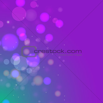Violet blue bokeh gradient vector background.