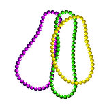 Mardi gras beads vector symbols.