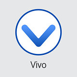 Vivo Crypto Currency Coin. Vector Coin Image of VIVO.