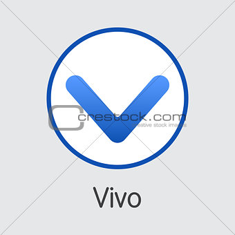 Vivo Crypto Currency Coin. Vector Coin Image of VIVO.
