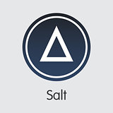 Salt Blockchain Cryptocurrency Coin. Vector Logo of SALT.
