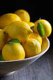 lemons on an old wooden table