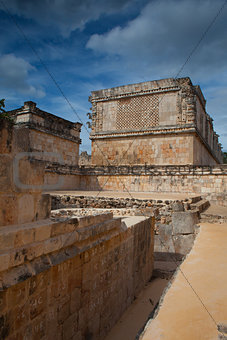 Majestic ruins Maya city in Uxmal,Mexico. 