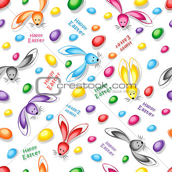 Happy easter abstract seamless background.