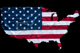 united states map with flag background