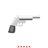 Gun revolver it is icon .