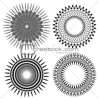 Set of Circle Geometric Ornaments