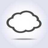 Cloud flat gray icon symbol