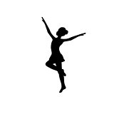 Girl gymnastic sport silhouette sportswoman
