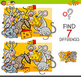 find differences with mice animal characters