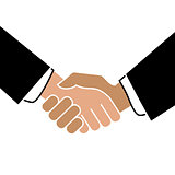 Business handshake. Icon on white background
