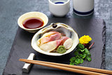 hokkigai sashimi, japanese cuisine