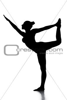 sports female figure on a white background