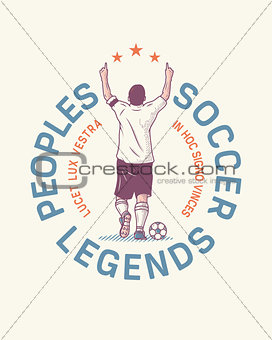 People's soccer legends illustration