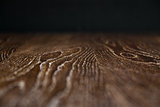 Wooden Background Surface with Narrow Depth of Field Fading to B