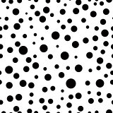 Seamless Background with small Polka Dot pattern. Polka dot fabric. Retro vector background or pattern. Black polka dot texture on white background.