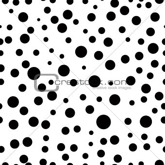 Seamless Background with small Polka Dot pattern. Polka dot fabric. Retro vector background or pattern. Black polka dot texture on white background.