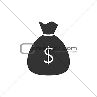 Sack of money black icon
