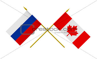 Flags, Canada and Russia
