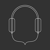 Outline headphones illustration