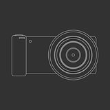 Outlined photo camera