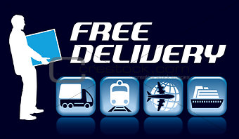 Free delivery sign 