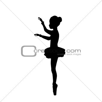 Girl ballerina silhouette dance ballet