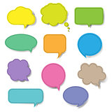 Colorful Speech Bubble Set Isolated