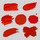 Red Blots Isolated Transparent Background