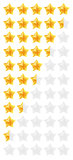 3D gold stars rating icon set. Isolated quality rate status level for web or app from five to zero. Vector illustration