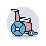 wheelchair icon cartoon