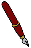 The classic wine red ink pen
