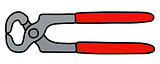 The red splitting pliers