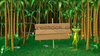 3D Frog Illustrations in the Jungle
