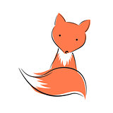 Cute, funny fox character. Animal illustration.