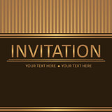 Art brown golden background, invitation card
