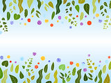 hand drawn vector floral background