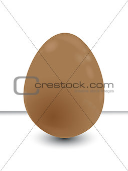 Simply Easter chocolate egg on white background