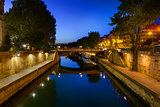 Seine River at midnight