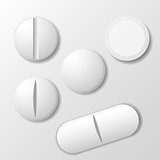 Set of medicine pill - tablet drug