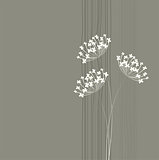 Flower vector background. Simple design.