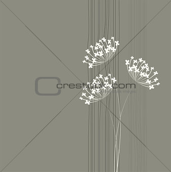Flower vector background. Simple design.