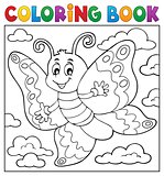 Coloring book happy butterfly topic 2