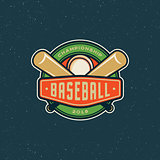 vintage baseball logo. retro styled sport emblem. vector illustration