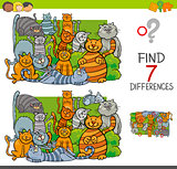 find differences with cats animal characters